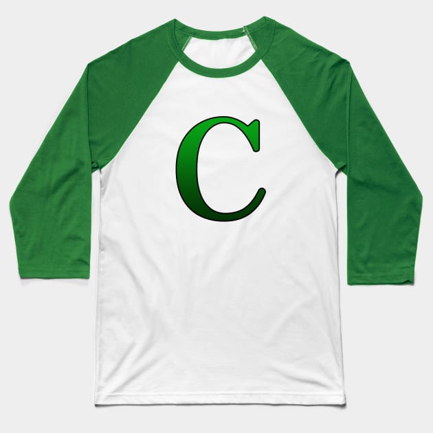 Green Roman Numeral 100 C Baseball T-Shirt by Numerica